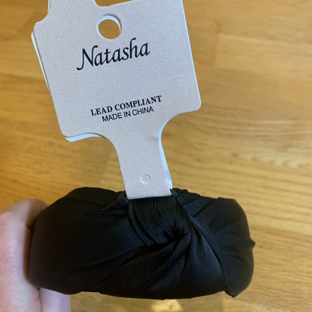 Natasha Black Headband